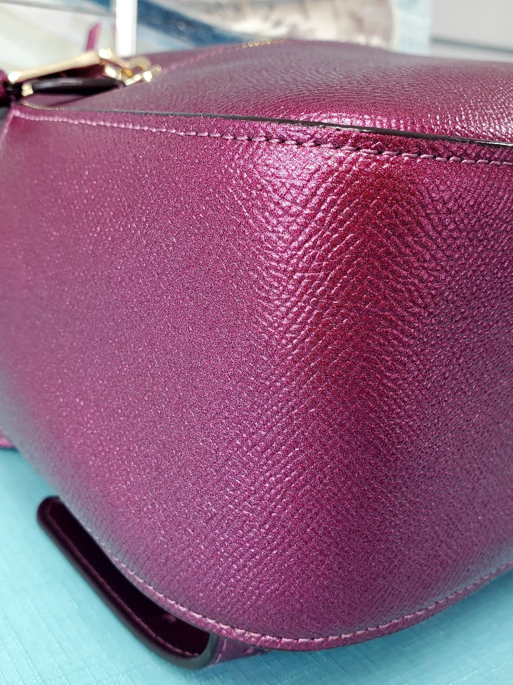 COACH JORDYN BACKPACK IN SIGNATURE CANVAS METALLIC BERRY/BROWN